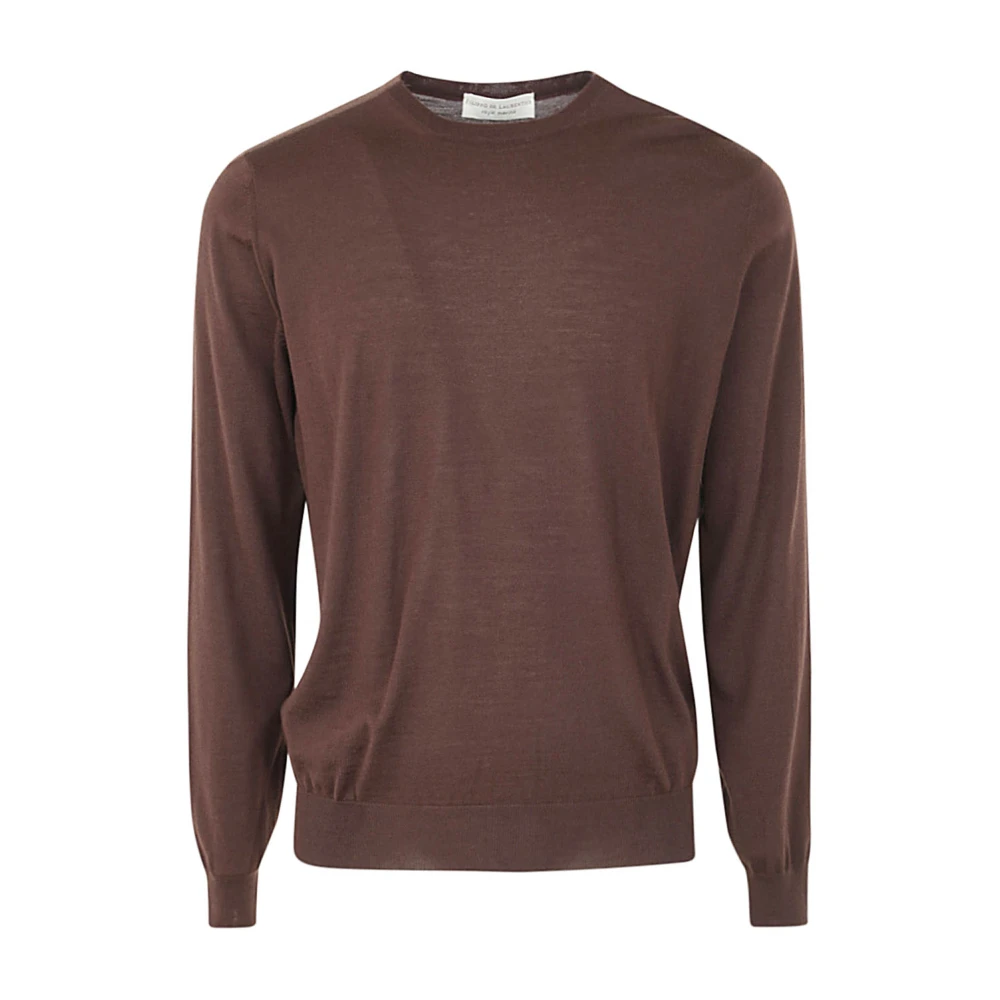 Filippo De Laurentiis Bruine Merino Crew Neck Sweater Brown Heren