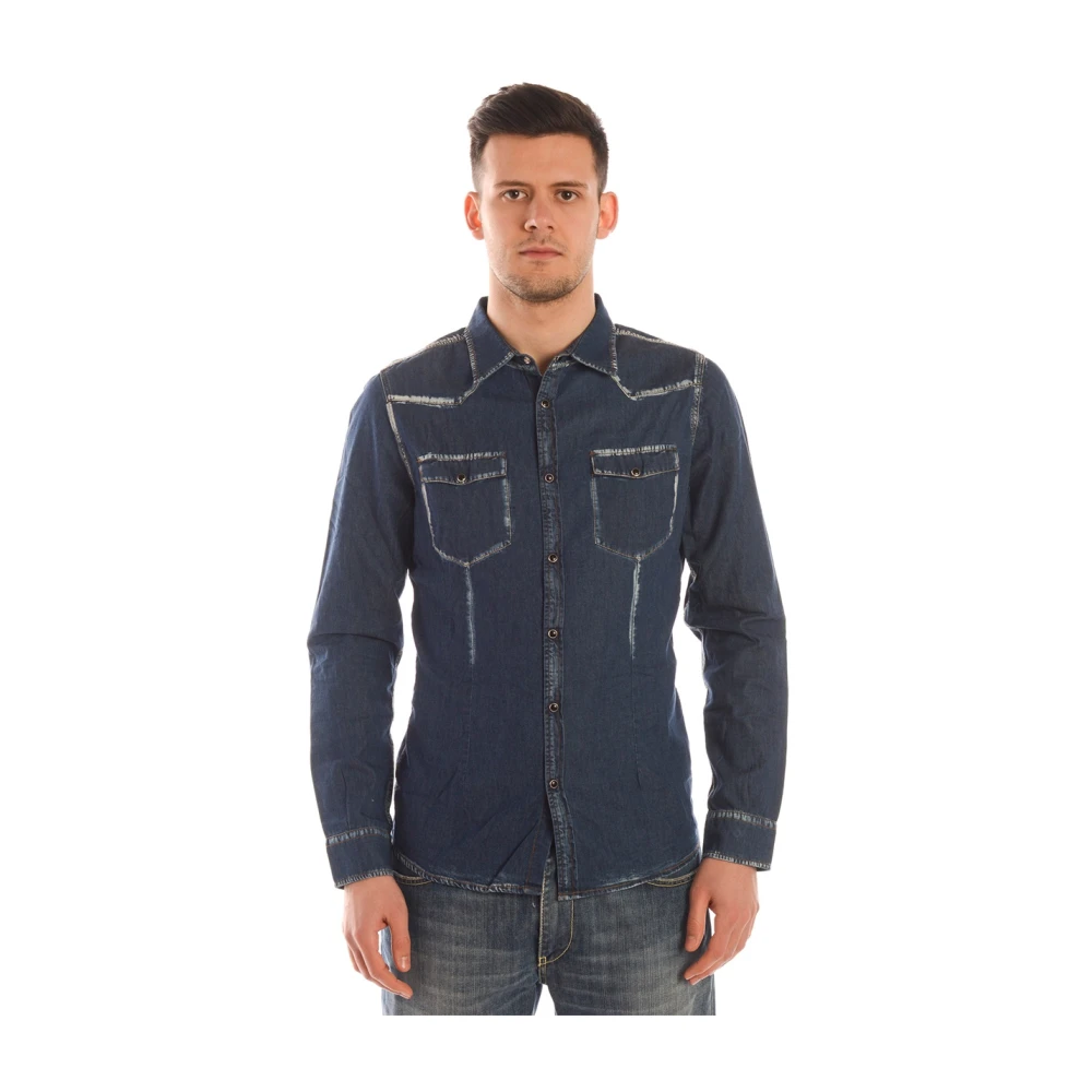 Daniele Alessandrini TRE Shirt Blue Heren