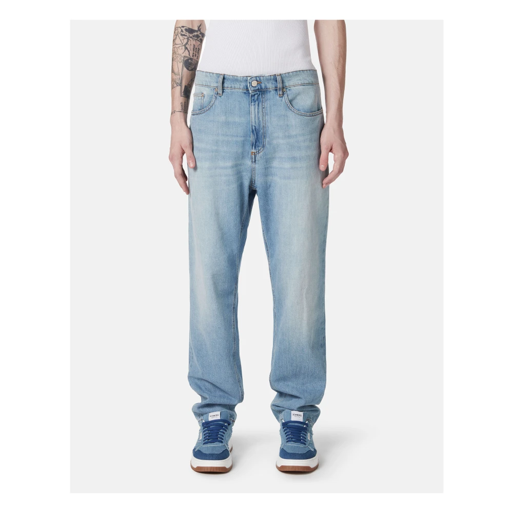 Iceberg Carpenter fit 5-pocket indigo denim broek Blue Heren
