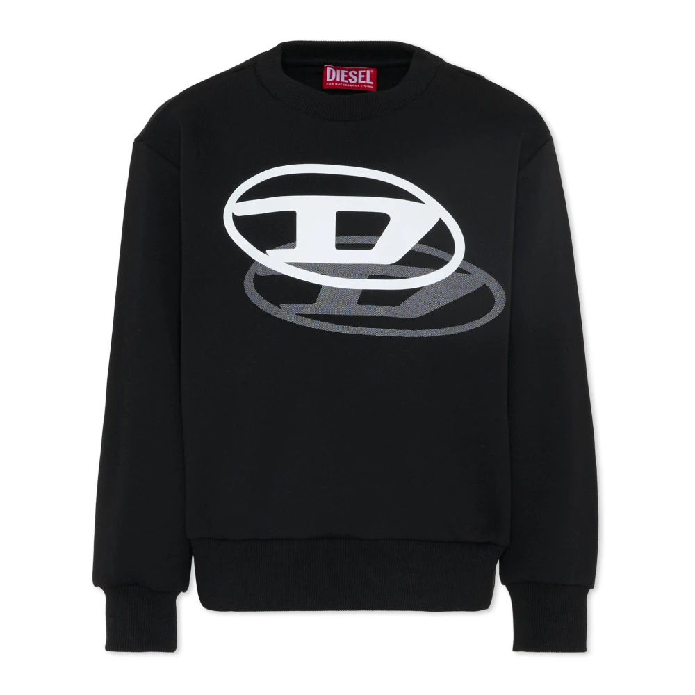Diesel Boys Black Round Neck Sweatshirt - Kids Sweatshirts - 14 Y - Kids