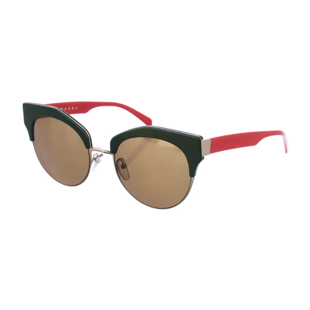 Marni Women's Red Sunglasses, One Size, Oval Blue-Green Sunglasses