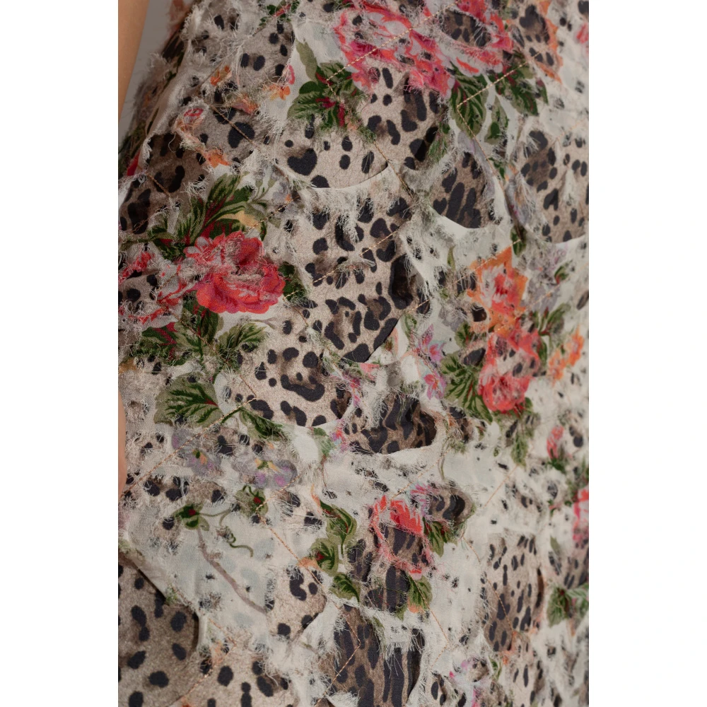 Diesel Jurk met ruwe afwerking D-Floretta Multicolor Dames