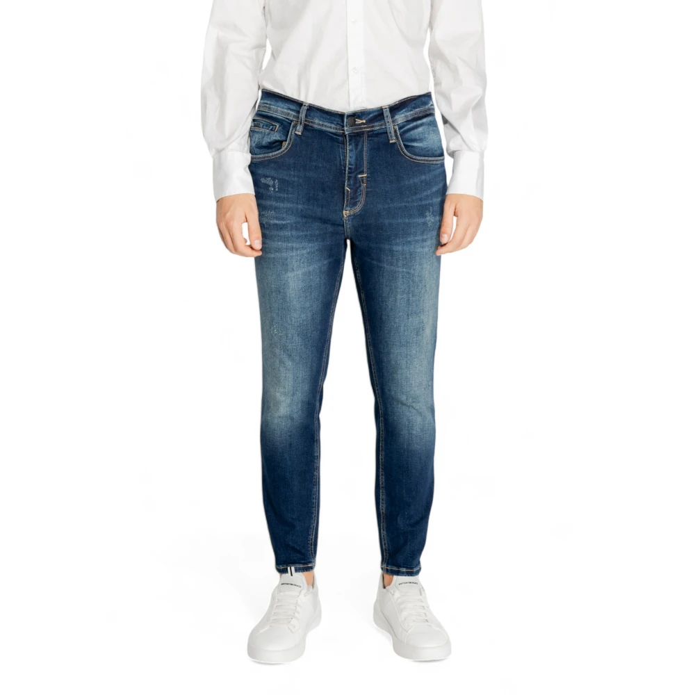 Antony Morato Blauwe ritsjeans met zakken Blue Heren