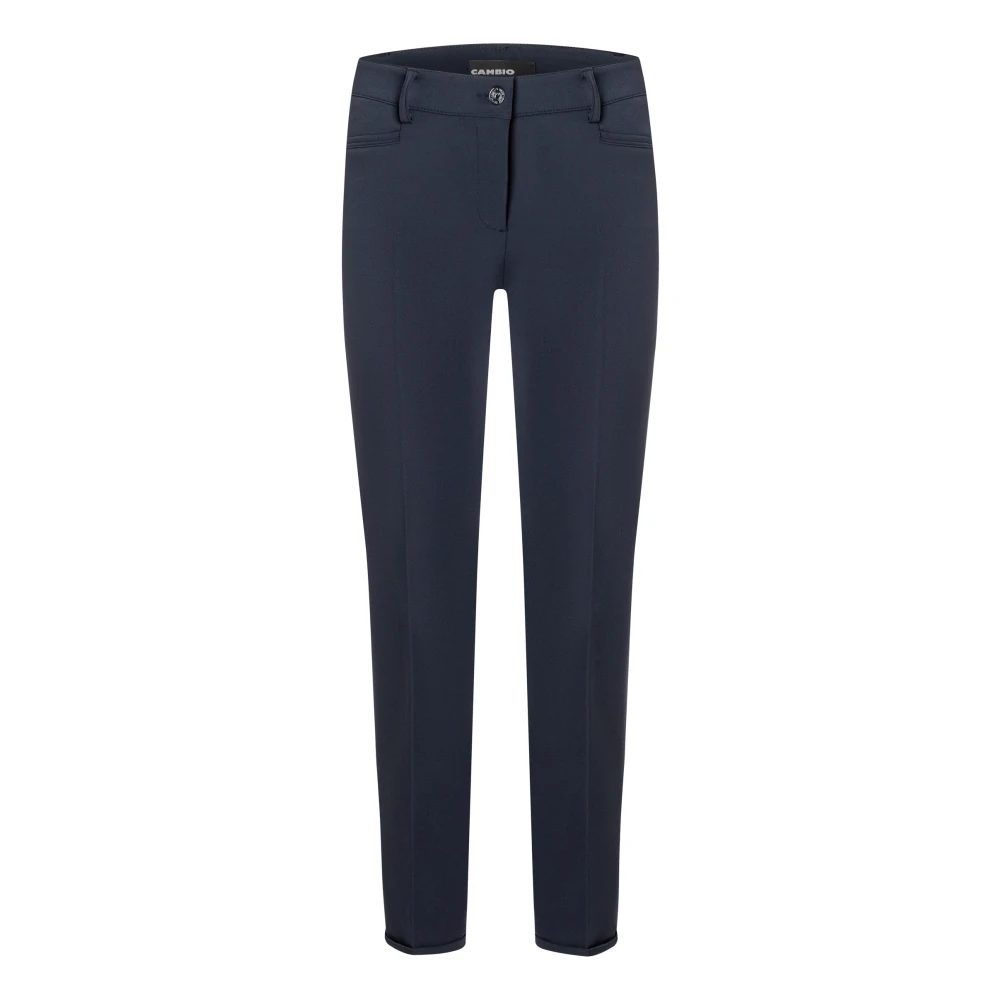 Cambio Women's Black Slim-Fit Trousers, L, Slim-Fit Trousers, Modern Style