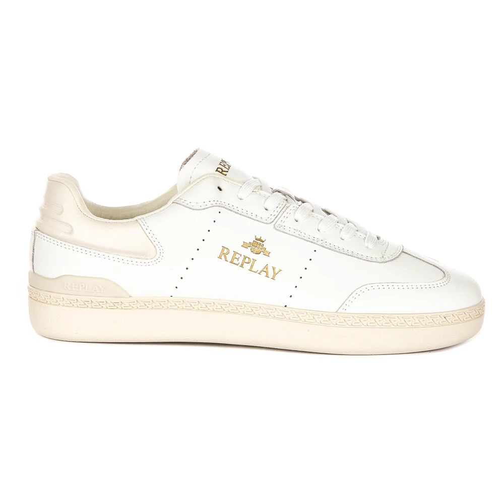 Replay Men's White Action Shoes Soft Perforations