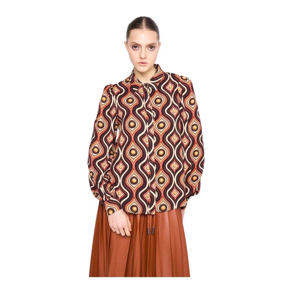 Silvian Heach Gestreept overhemd met puntkraag Multicolor Dames