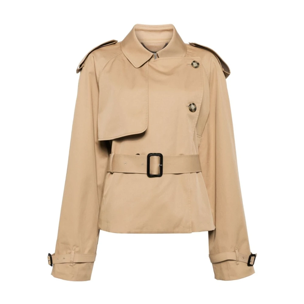 Stella McCartney Kort Trenchcoat Beige, Dam