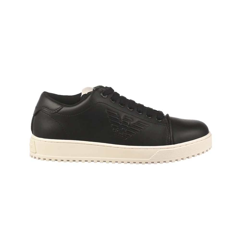 Emporio Armani Hombre Negro Zapatos, Talla: 40 1/2 Eu