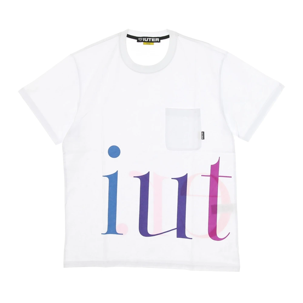 Iuter Witte Crewneck Zak T-shirt White Heren