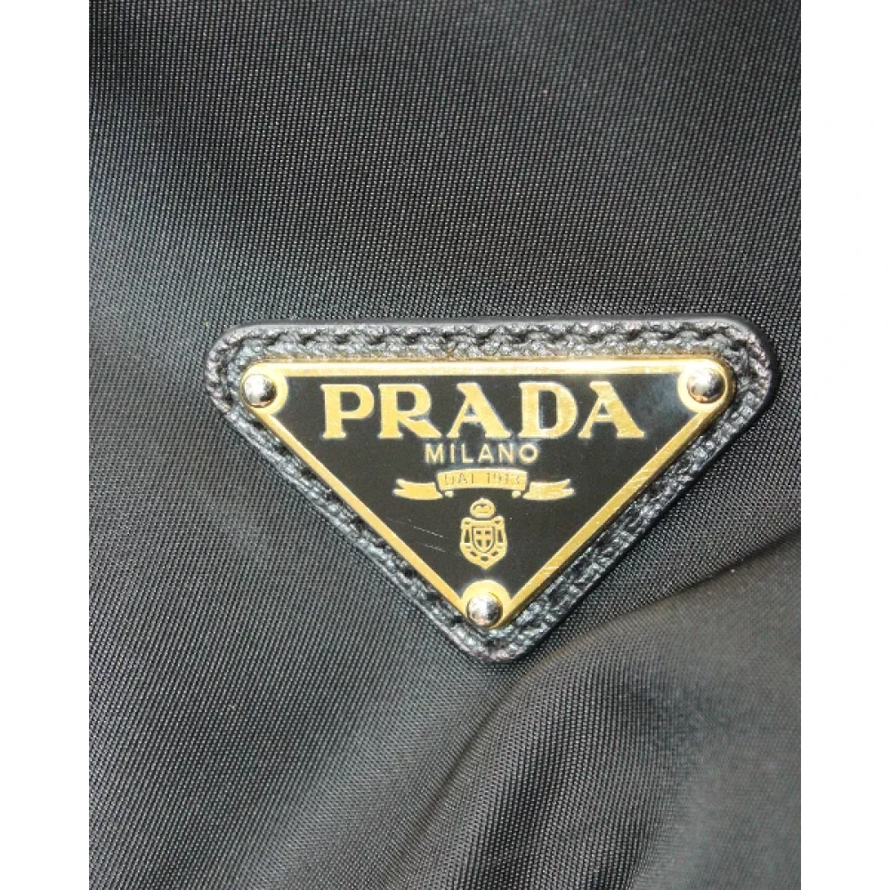 Prada Vintage Pre-owned Nylon handbags Black Dames