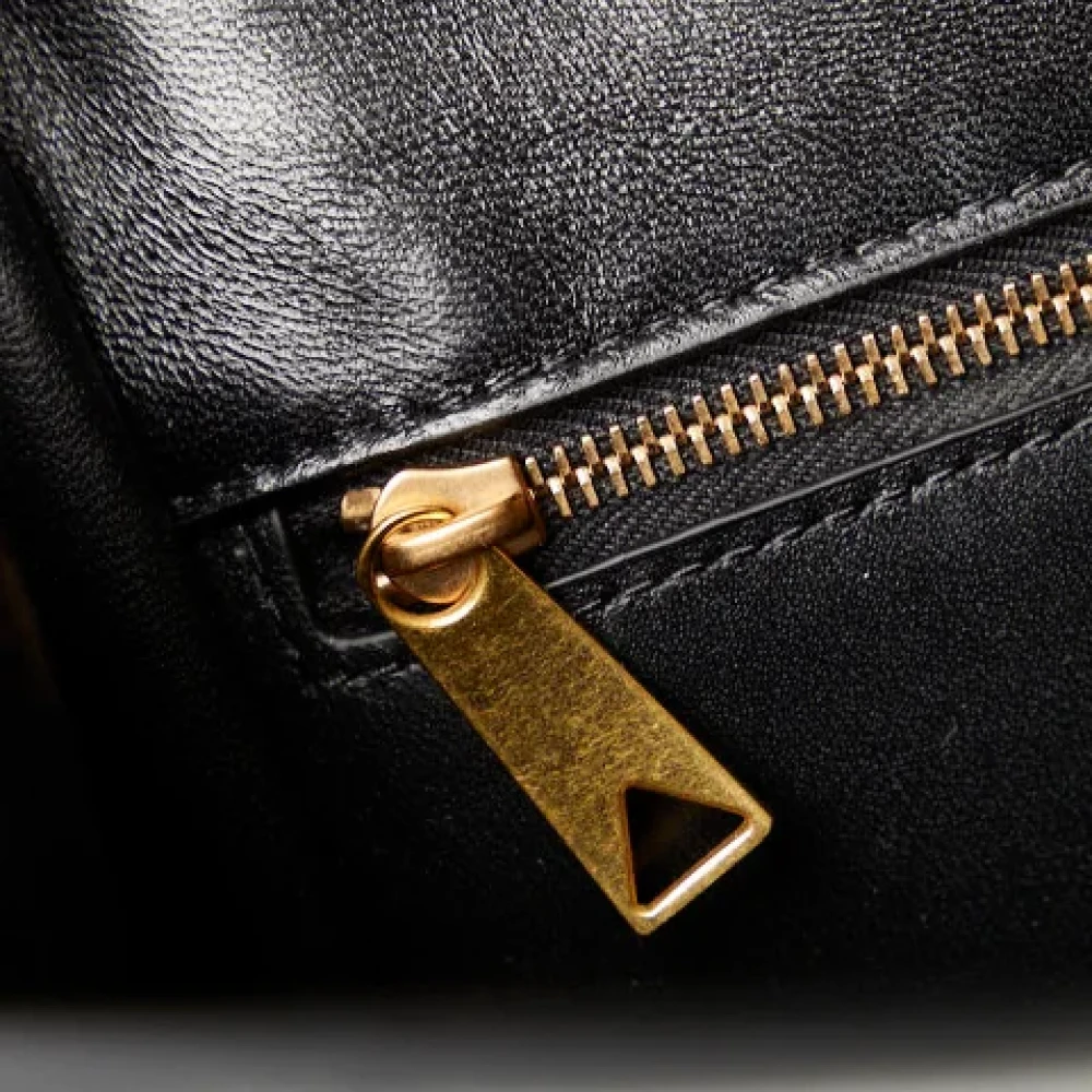 Bottega Veneta Vintage Pre-owned Leather crossbody-bags Black Dames