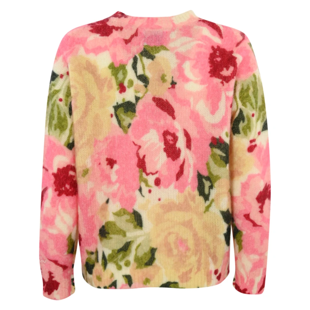 MC2 Saint Barth Roze Wollen Trui met Geribbelde Details Multicolor Dames