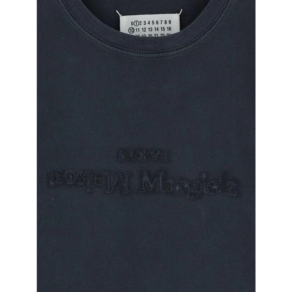 Maison Margiela Katoenen Logo T-Shirt Gray Dames