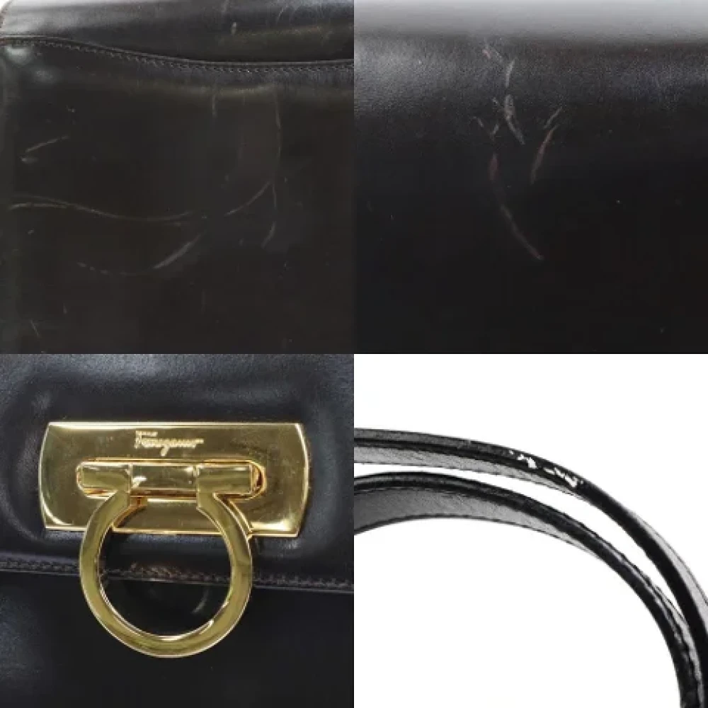 Salvatore Ferragamo Pre-owned Leather crossbody-bags Brown Dames