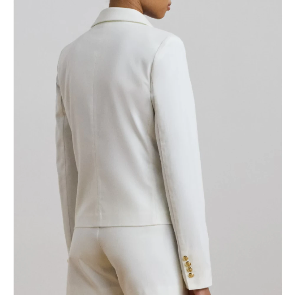 Ralph Lauren Double-Breasted Blazer White Dames