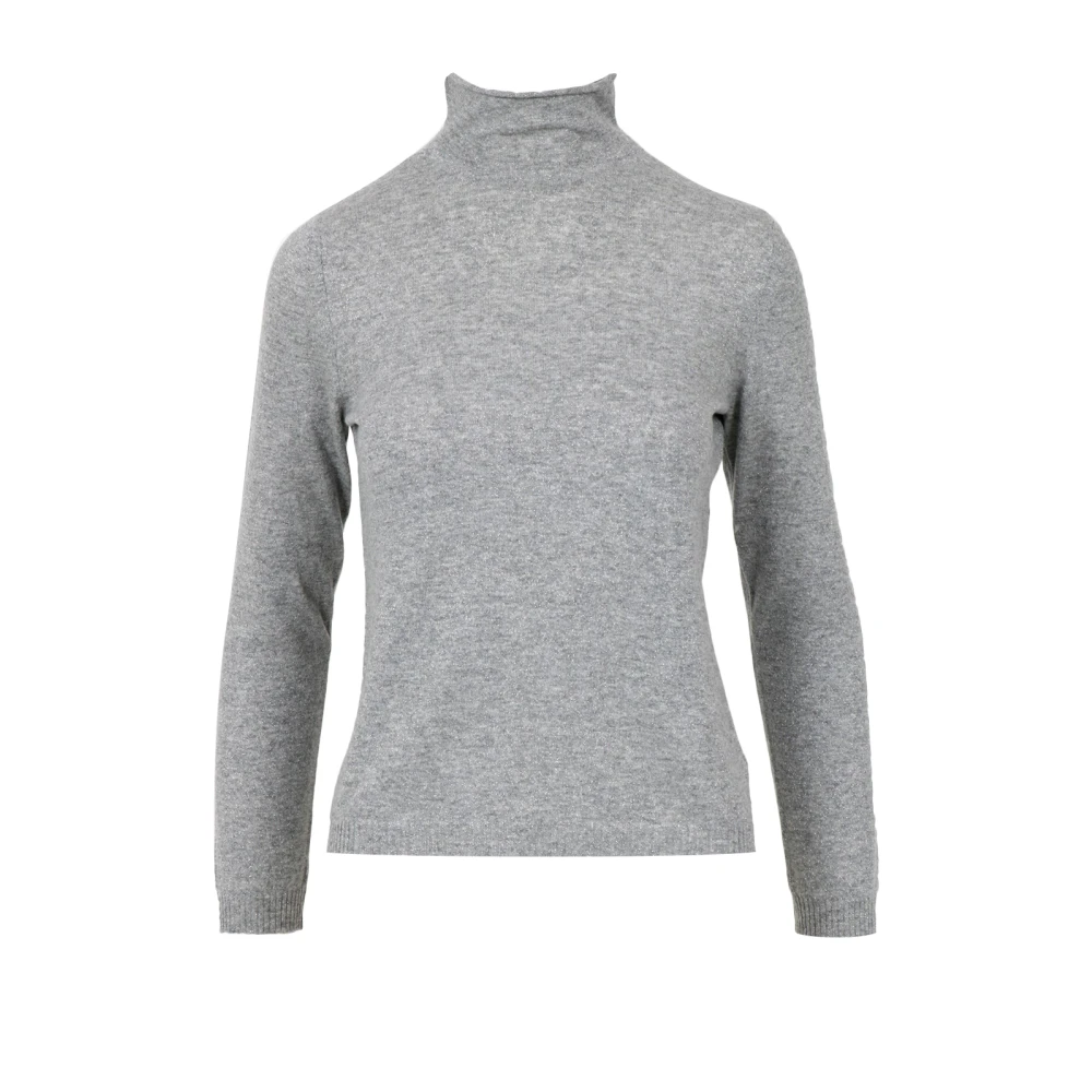 Gran Sasso Vrouw Grijs Mock Neck Sweater