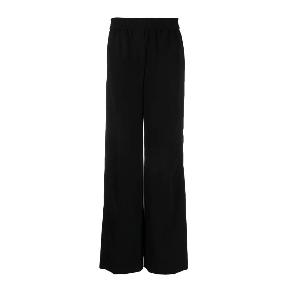 Calvin Klein Black Twill Elastic Casual Trousers - Female - Wide Trousers - S - Trousers