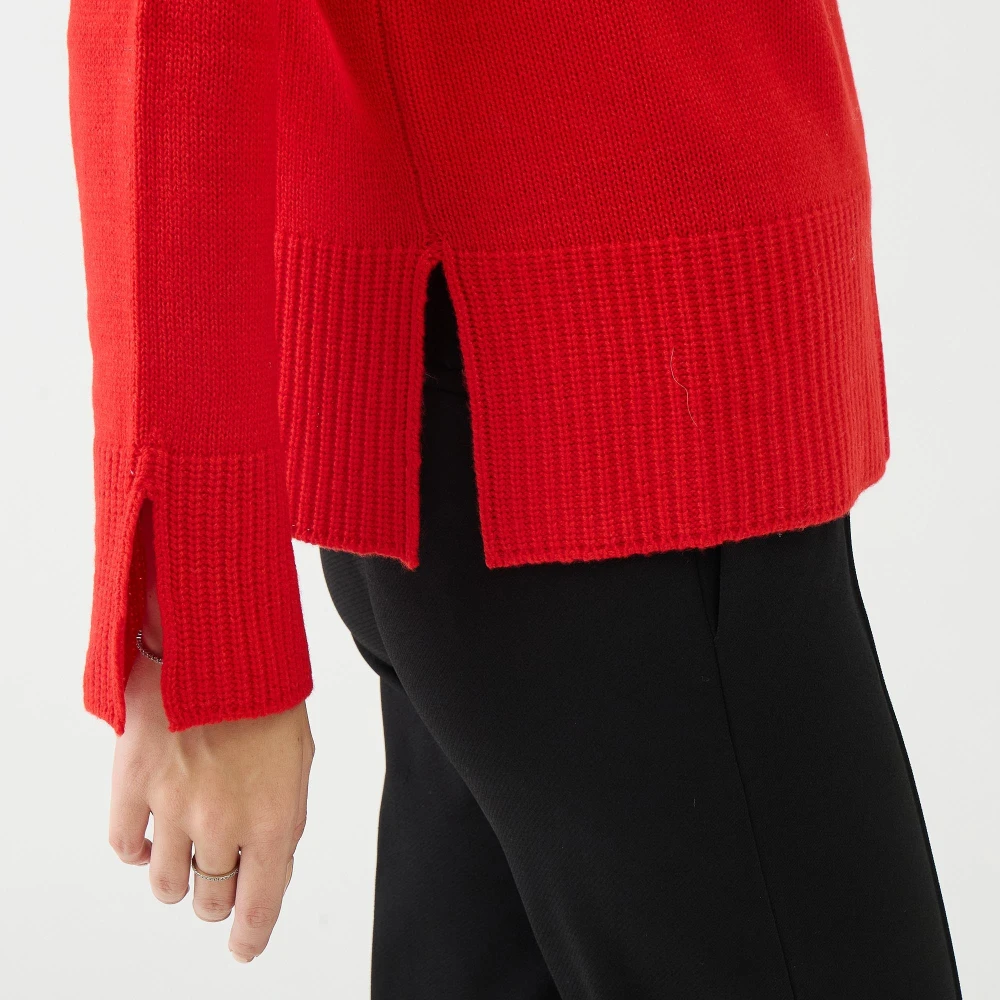 Le Tricot Perugia Kasjmier Rode Trui Red Dames
