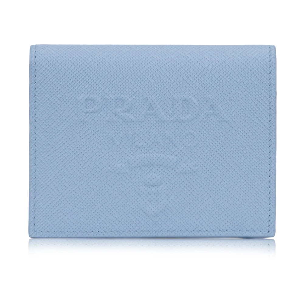 Prada Automatische knoop damesportemonnee Blue Dames