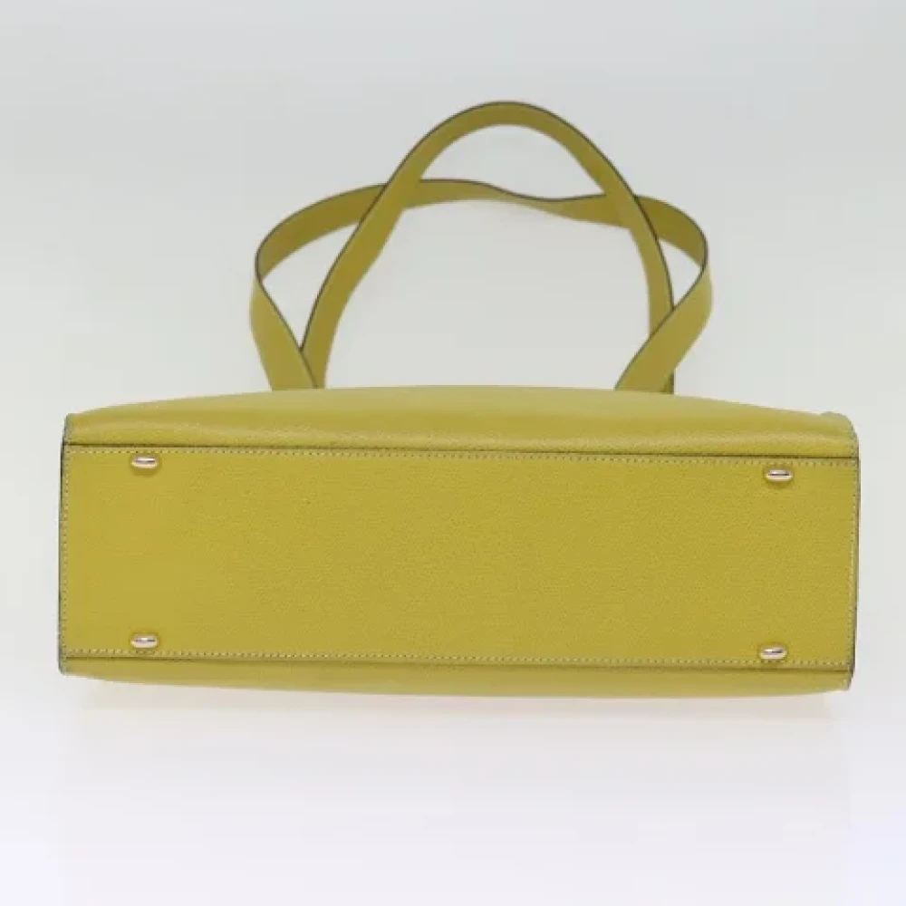 Celine Vintage Pre-owned Leather totes Yellow Dames