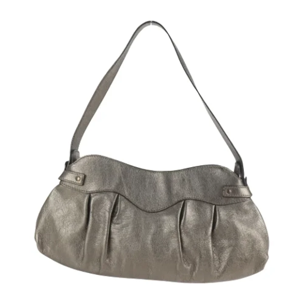 Salvatore Ferragamo Pre-owned Leather shoulder-bags Gray Dames