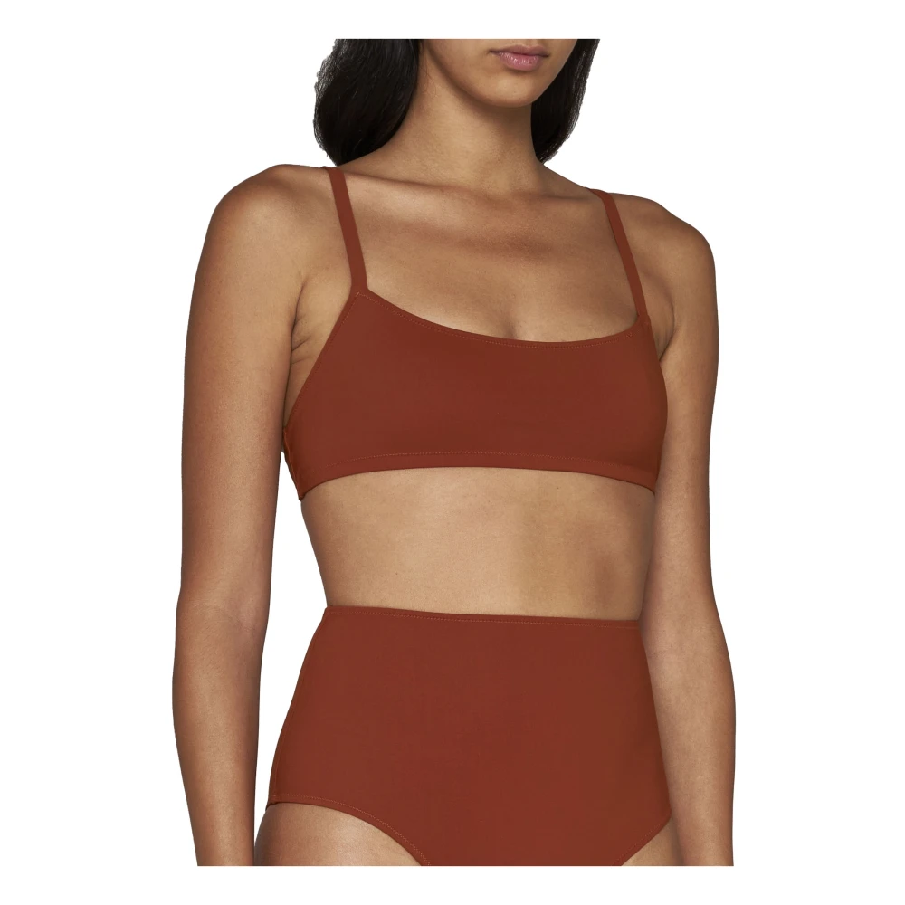 Lido Hoge Taille Bikini Set Brown Dames
