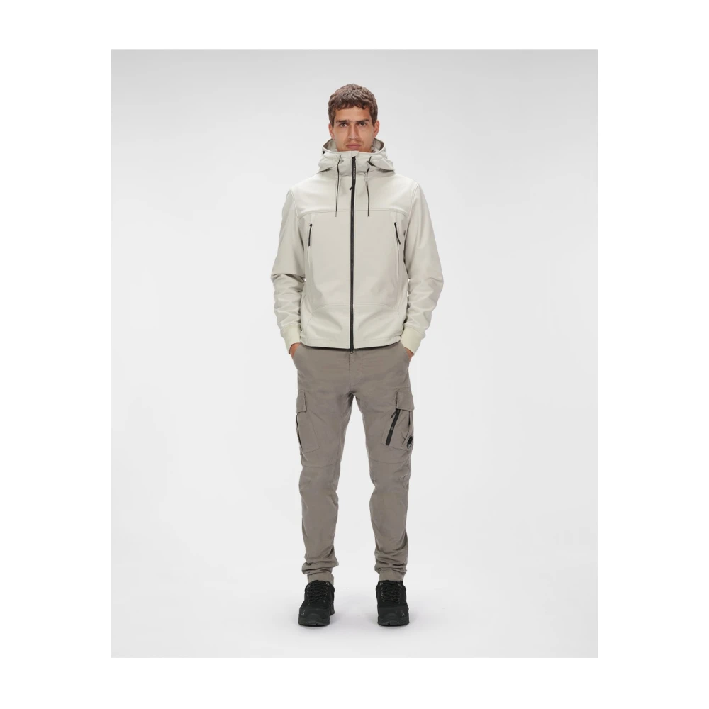 C.P. Company Zachte Schaal Parelwitte Hoodie White Heren