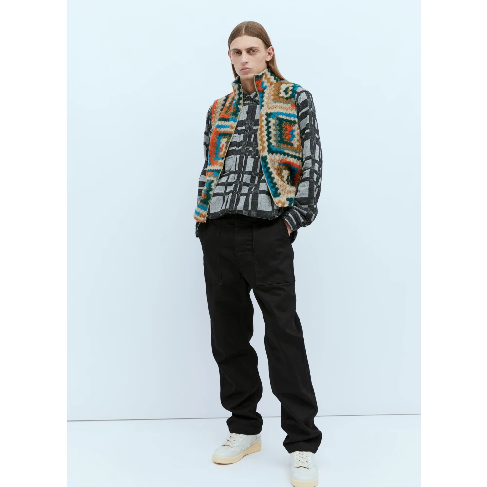 Engineered Garments Geruite Katoenblend Werkoverhemd Gray Heren