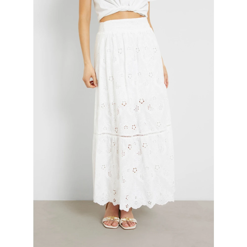 Guess Kant Maxi Rok Frida San Gallo Style White Dames