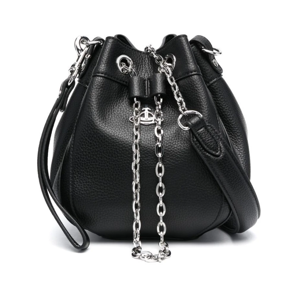 Vivienne Westwood Zwarte Imitatie Leren Chain-Link Tas Black Dames