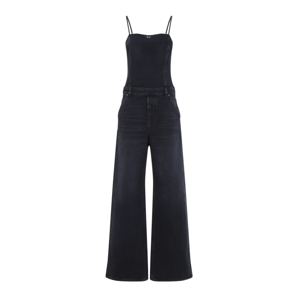 Diesel Zwarte Denim Top Blue Dames