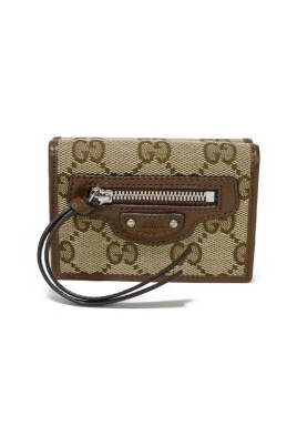 pre-owned-gg-pattern-zip-wallet
