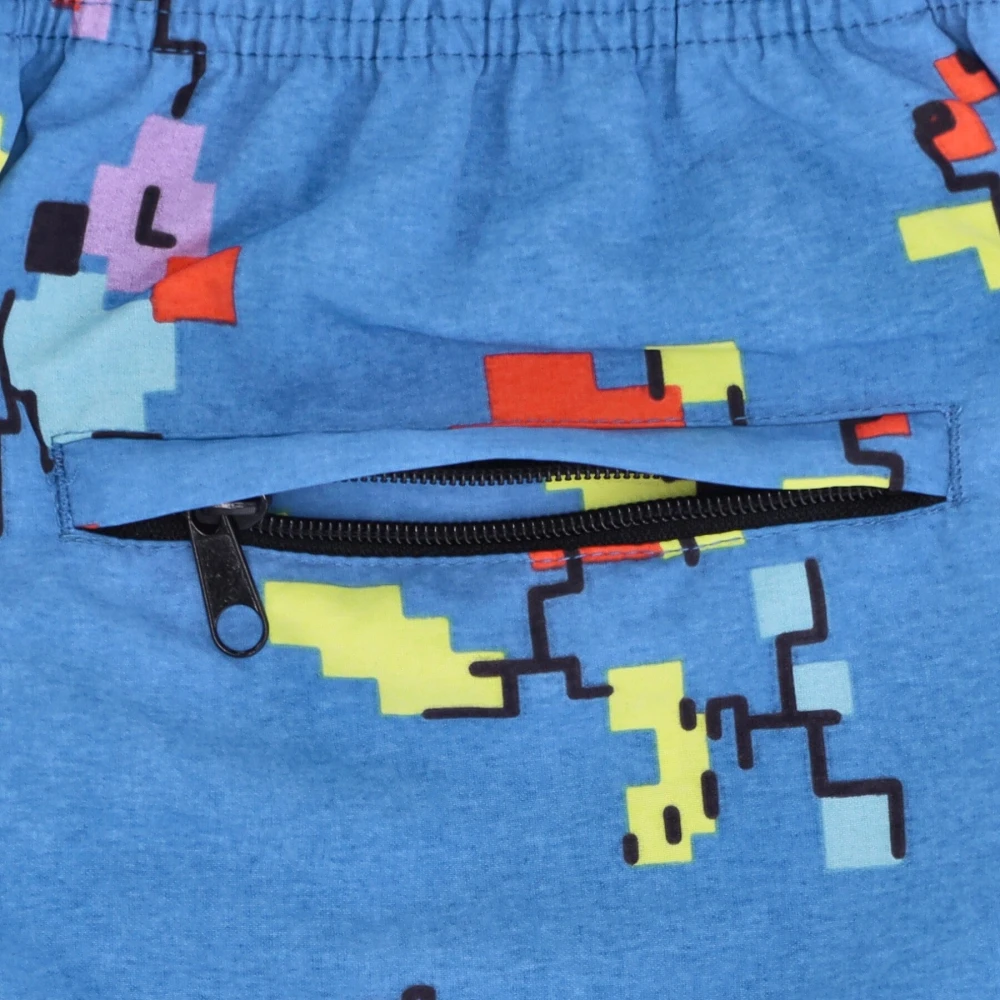 Obey Blauw Multi Digitaal Print Heren Shorts Blue Heren
