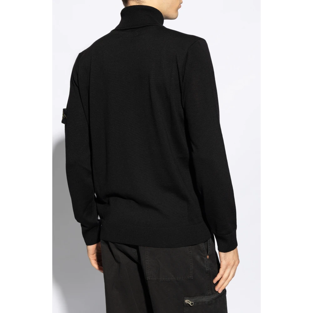 Stone Island Wollen coltrui Black Heren