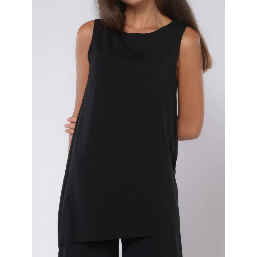 Kaos Asymmetrische Blouse Black Dames