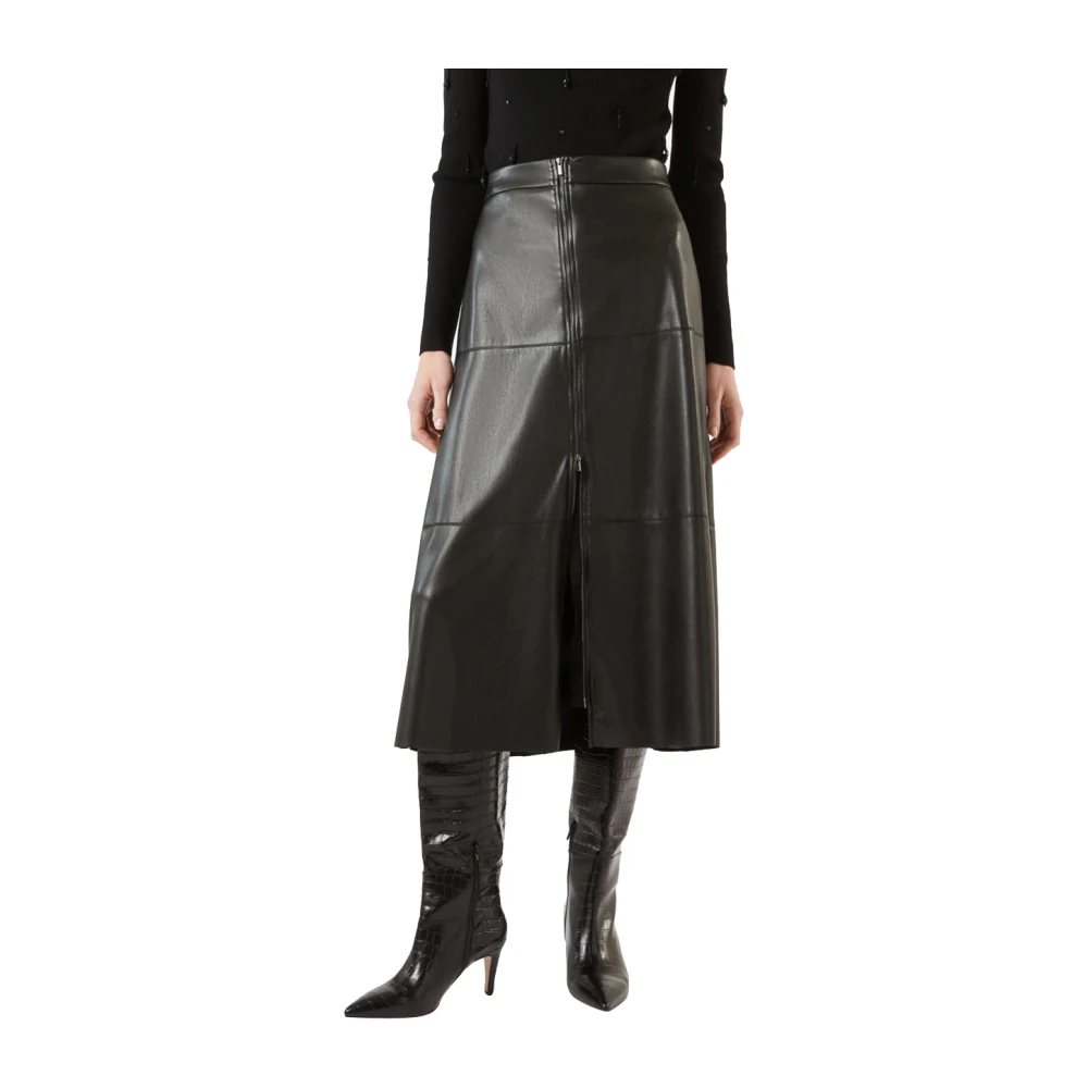 Pennyblack Chique Vespa Jersey Midi Rok Black Dames