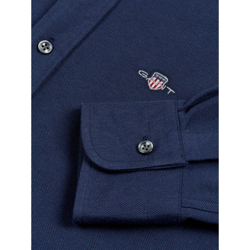 Gant REG Jersey Pique Overhemd Blue Heren