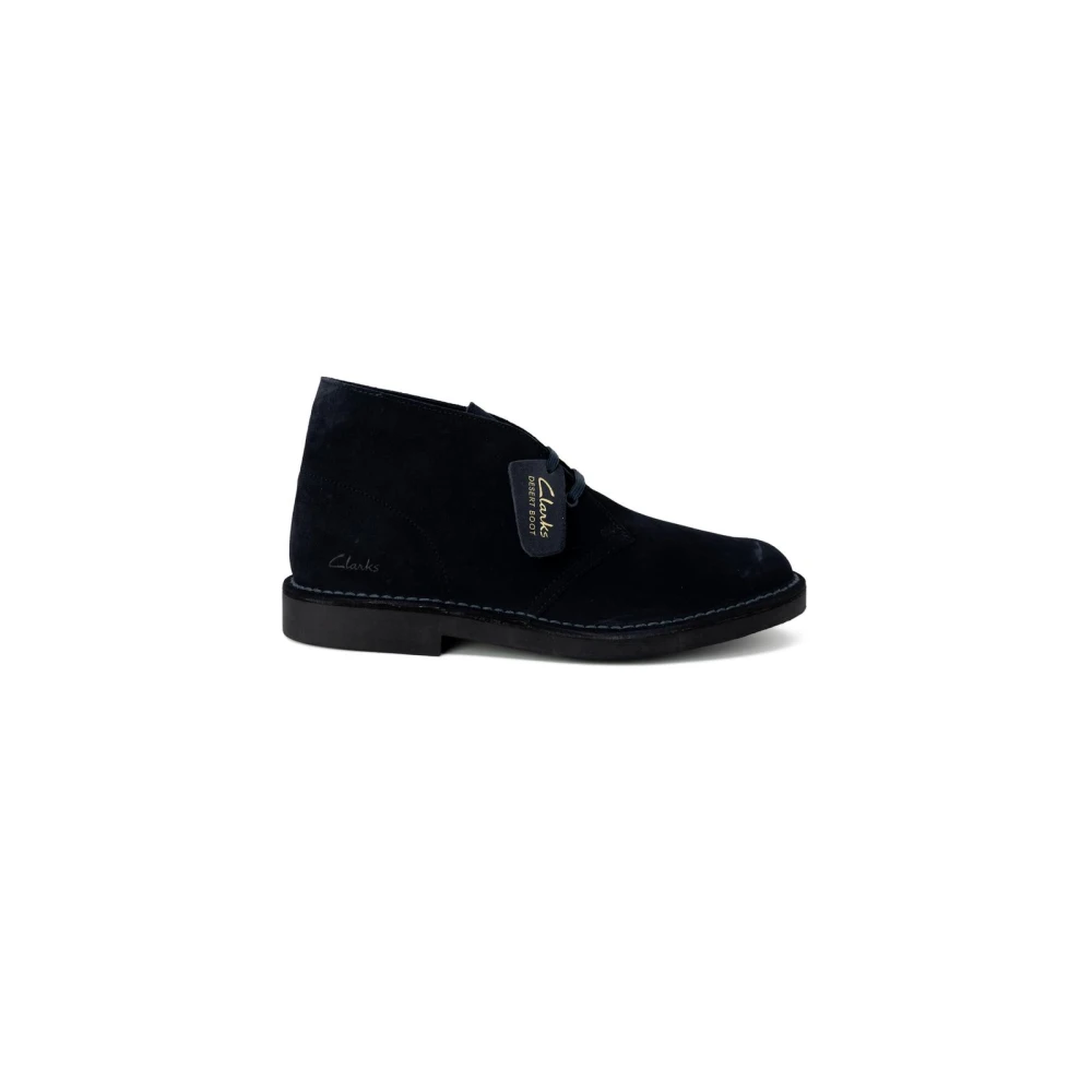 Clarks Men's Blue Lace-Up Boots, 10 1/2 Uk, Desert Boot Suede Chukka