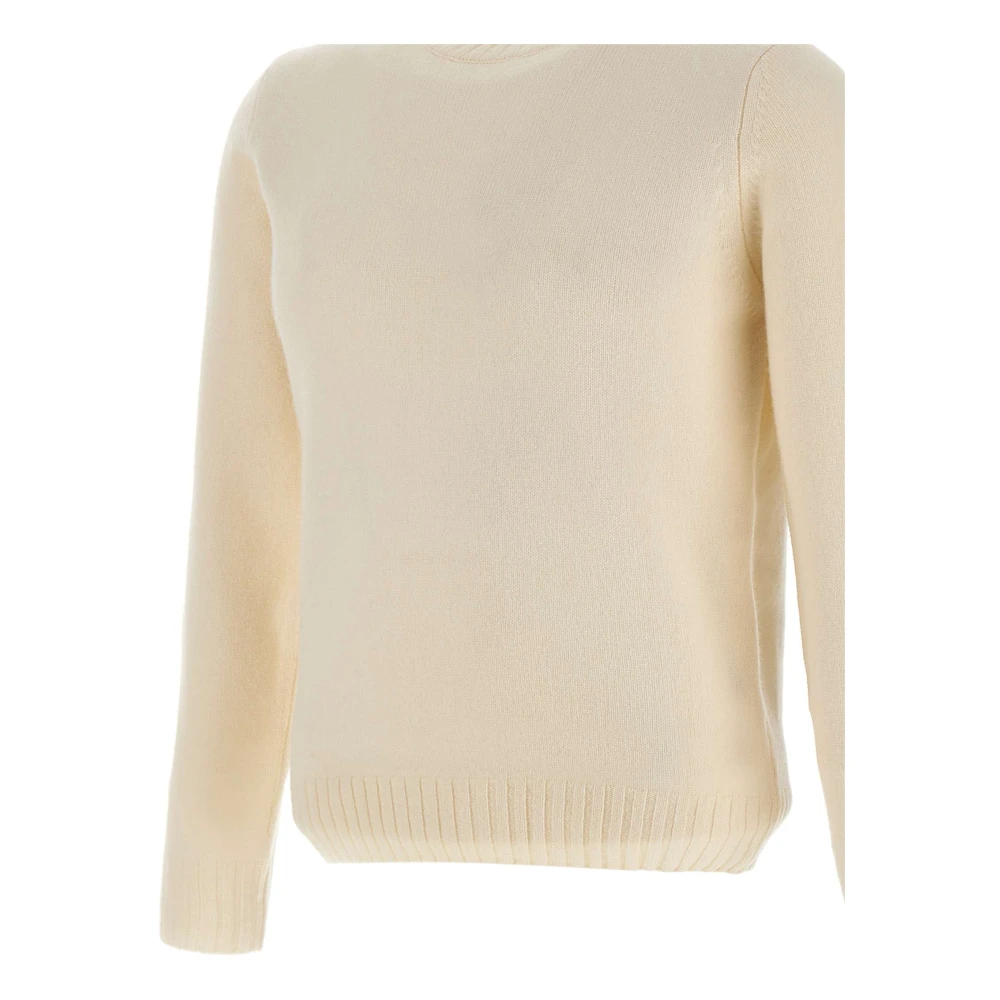 Filippo De Laurentiis Merino Wol Kasjmier Crew Neck Sweater White Heren