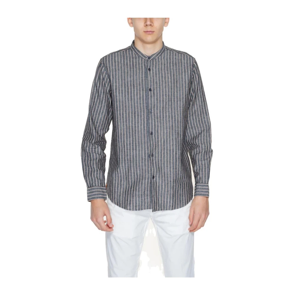 Gianni Lupo Linnen Overhemd Collectie Gray Heren