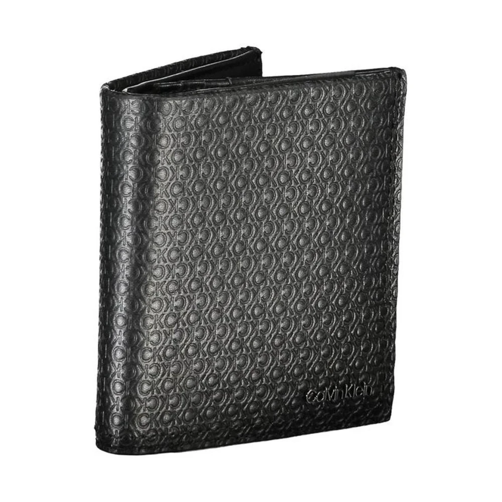 Calvin Klein Rfid Leren Portemonnee met Meerdere Compartimenten Black Heren