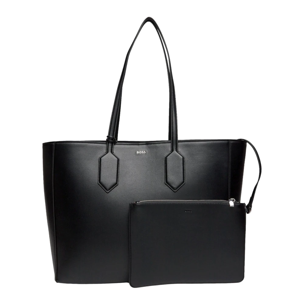 Hugo Boss Ecopelle Liriel Shopper in Zwart Black Dames