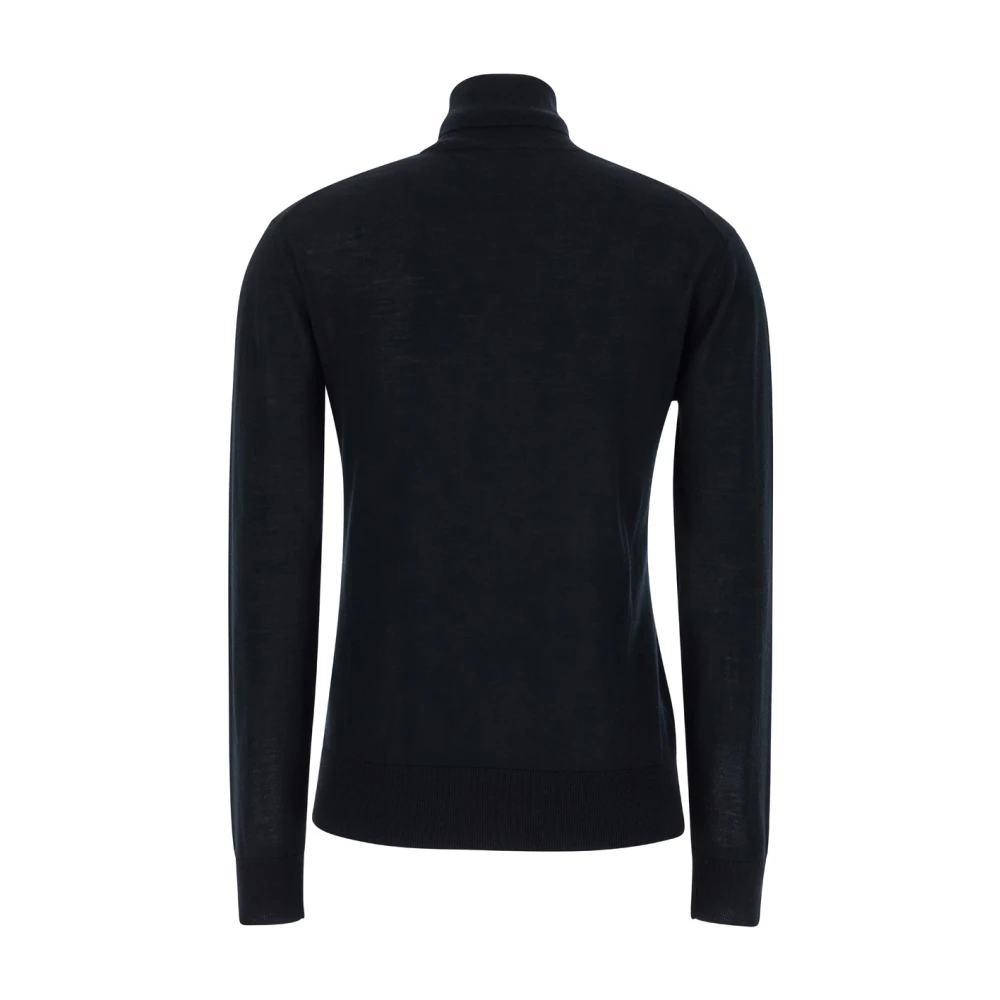 Semicouture Zwarte Wol Pullover Hoge Hals Sweater Black Dames