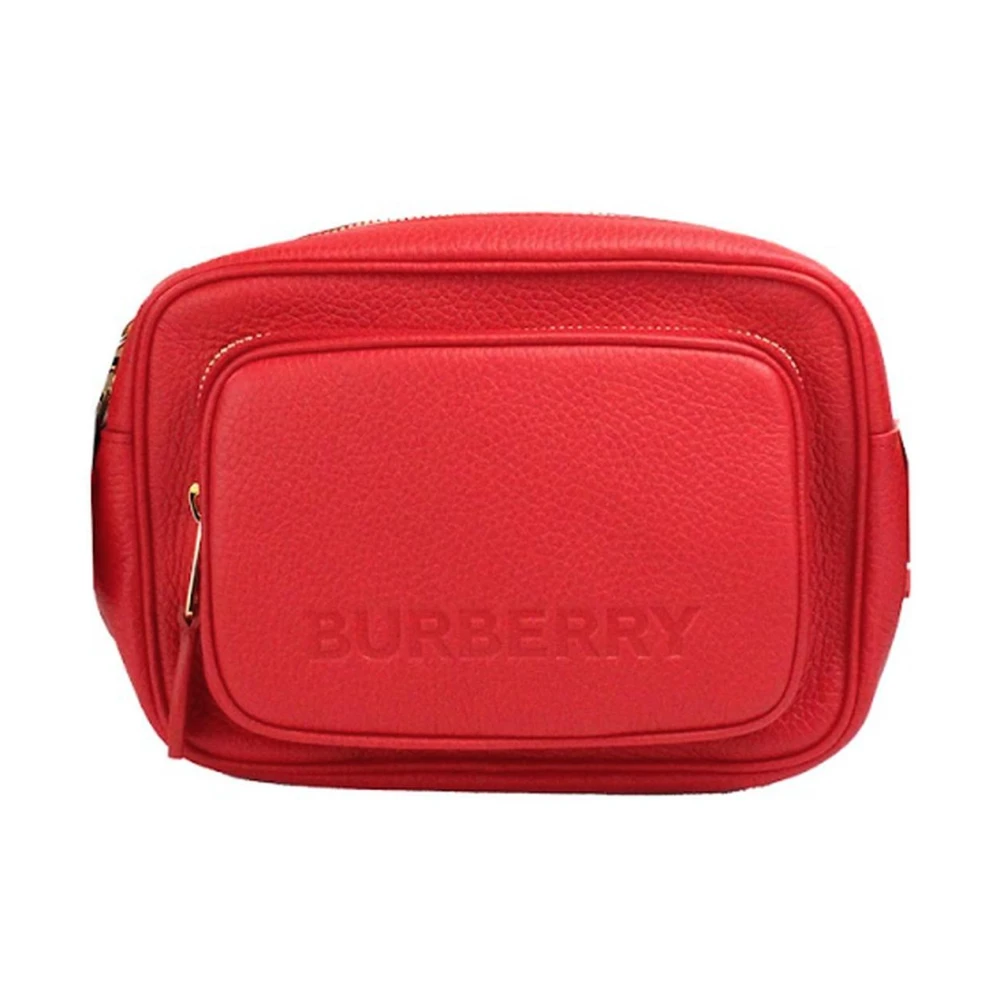 Burberry Rode Leren Camera Crossbody Tas Red Dames