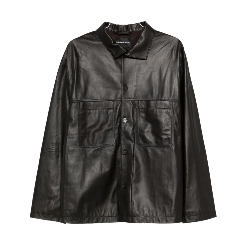 Emporio Armani Men's Black Exclusive Pre Jacket - Leather Jackets - Xl - Jackets
