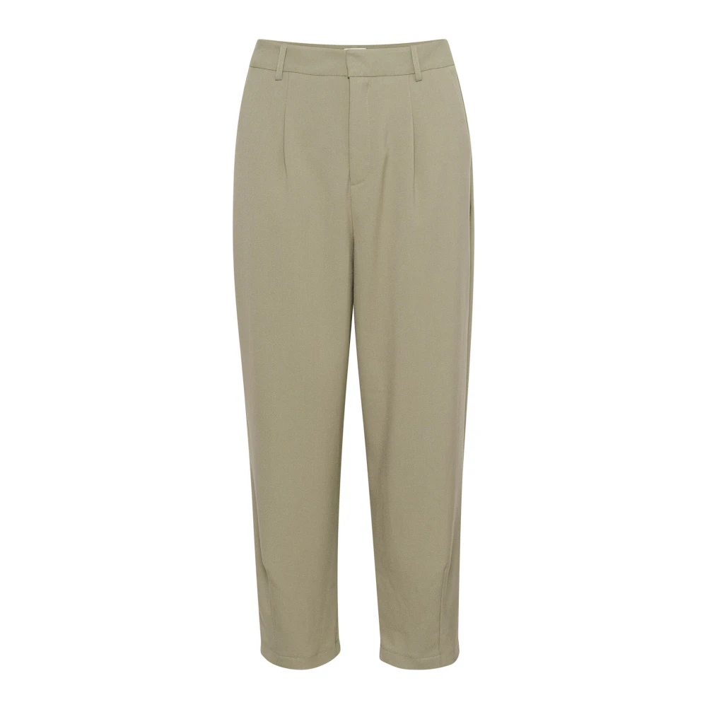Kaffe Vrouw Groente Broeken Dames, Groen, S, Polyester, Kamerle Pants