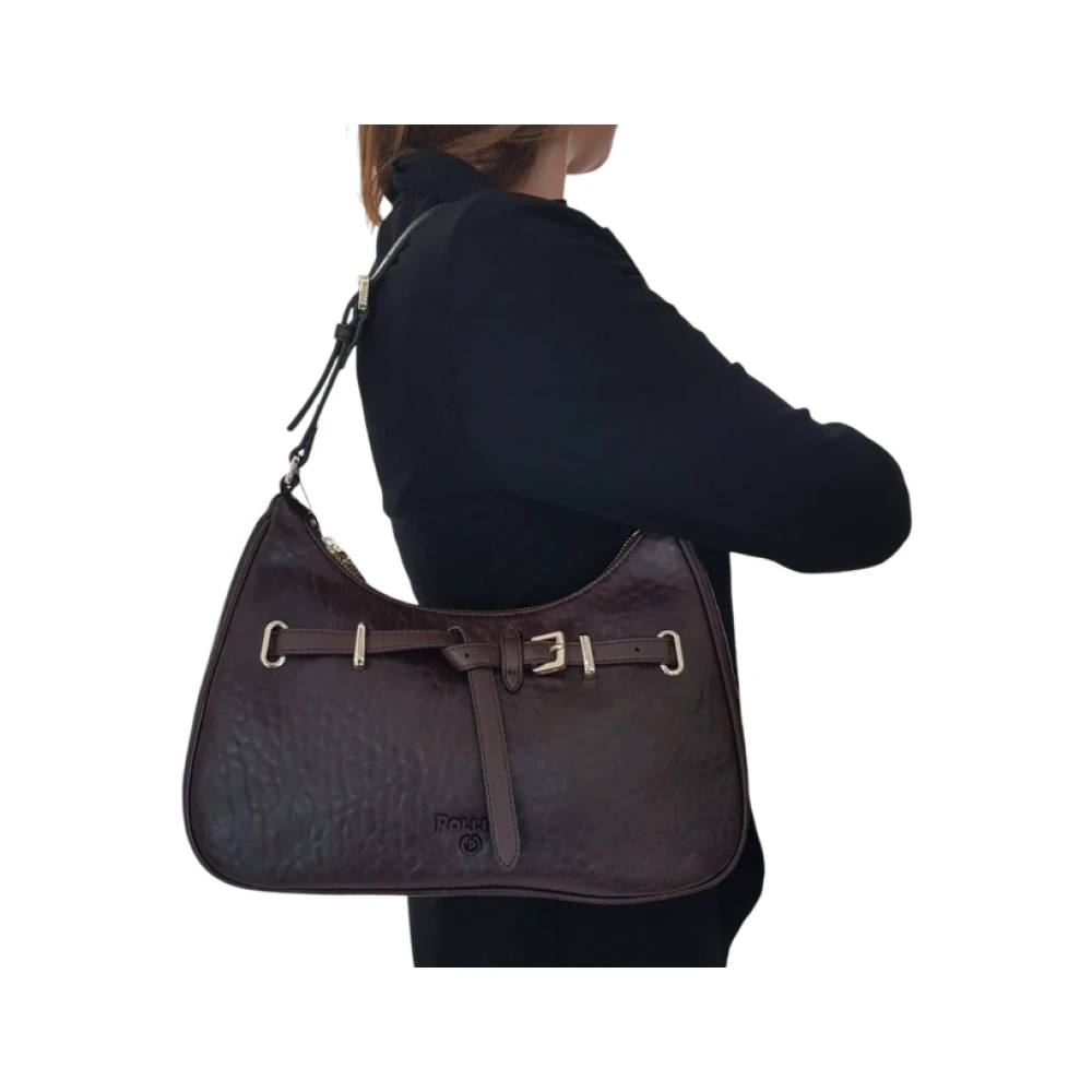 Pollini Schoudertas Grote Array Brown Dames