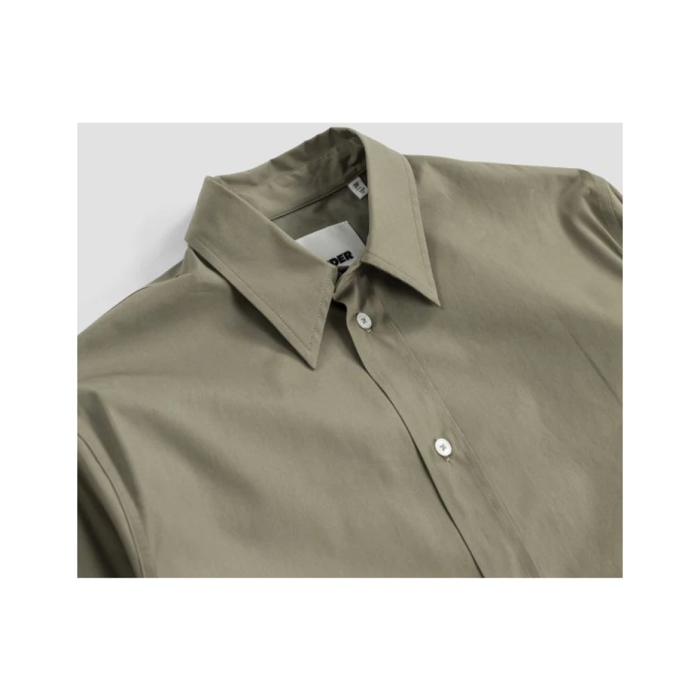 Jil Sander Khaki Groen Katoenen Overhemd Green Heren