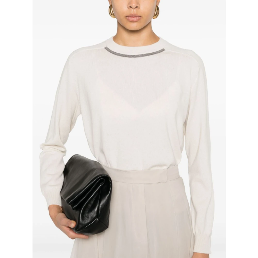 BRUNELLO CUCINELLI Witte Sweaters voor Mannen en Vrouwen White Dames