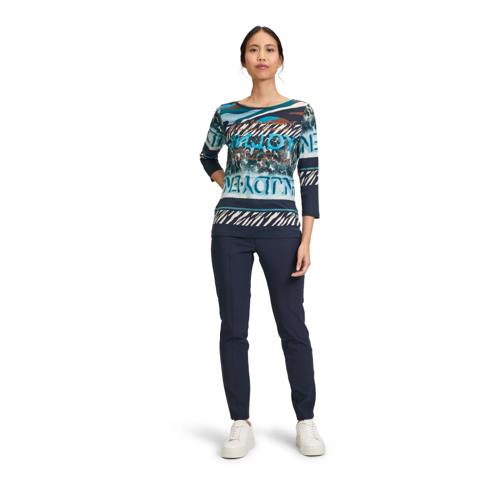 Betty Barclay Gestreept U-hals T-shirt Multicolor Dames
